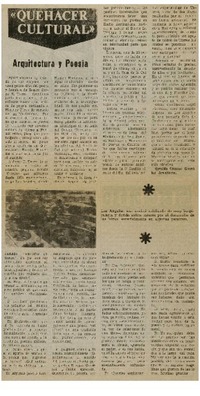 Arquitectura y poesía