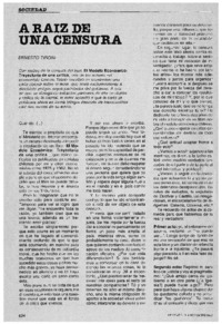 A raíz de una censura