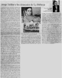 Jorhe Teillier y los aluminios de le défense