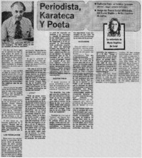 Periodista, karateca y poeta : [entrevistas]