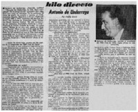 Antonio de Undurraga : [entrevistas]
