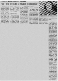 "Chile debe reforzar su posición internacional"