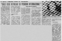 "Chile debe reforzar su posición internacional"