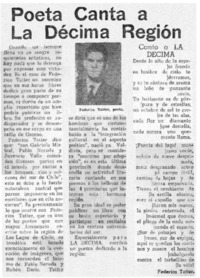 Poeta canta a la décima región.