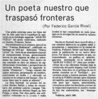 Un poeta que traspasó fronteras