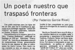 Un poeta que traspasó fronteras