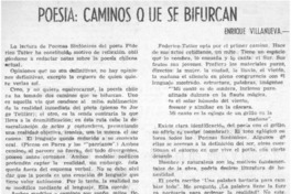 Poesía: caminos que se bifurcan
