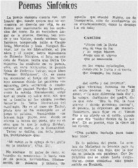 Poemas sinfónicos.