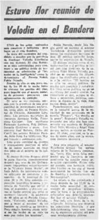 Estuvo flor reunión de Volodia en la Bandera.