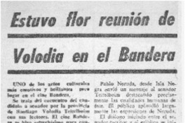 Estuvo flor reunión de Volodia en la Bandera.