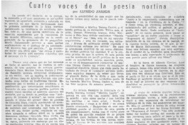 Cuatro voces de la poesía nortina