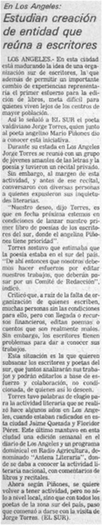 Estudian creación de entidad que reuna a escritores.