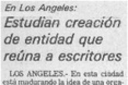 Estudian creación de entidad que reuna a escritores.