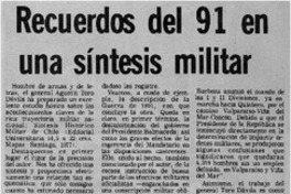 Recuerdos del 91 en una síntesis militar.