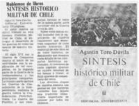 Síntesis histórico militar de Chile.