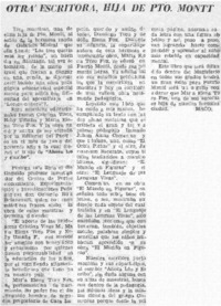 Otra escritora, hija de Pto Montt