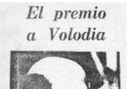 El premio a Volodia