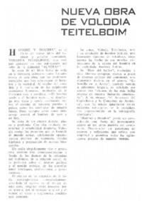 Nueva obra de Volodia Teitelboim.