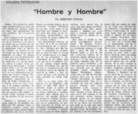 "Hombre y hombre"