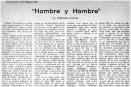 "Hombre y hombre"