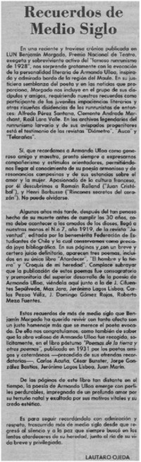 Recuerdos de medio siglo