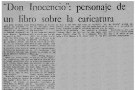 "Don Inocencio": personaje de un libro sobre la caricatura