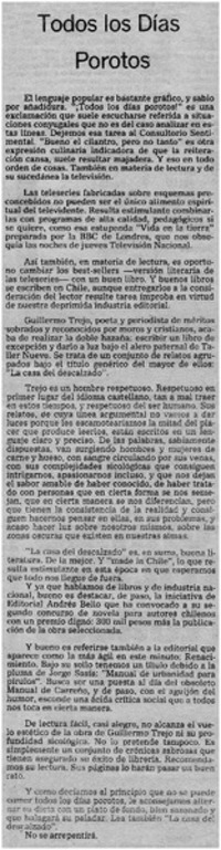 Todos los días porotos