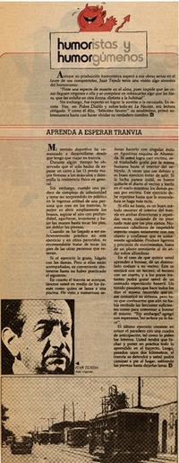 Aprenda a esperar tranvia.