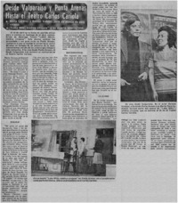 Desde Valparaíso y Punta Arenas hasta el teatro Carlos Cariola.