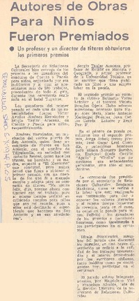Autores de obras para niños fueron premiados.