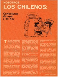 Los chilenos: caricaturas de ayer y de hoy