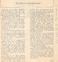 El oficio ciudadano"