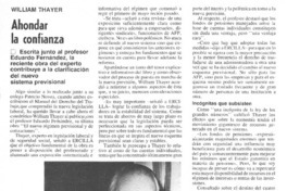 Ahondar la confianza.