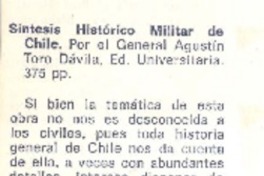 Síntesis histórico militar de Chile