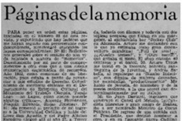 Páginas de la memoria