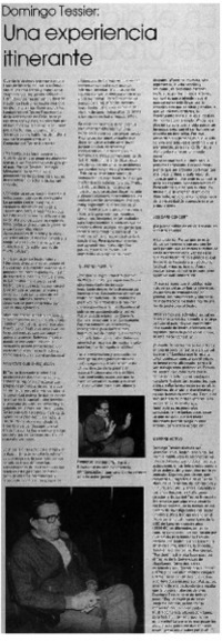 Una experiencia itinerante : [entrevista]