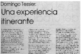 Una experiencia itinerante : [entrevista]