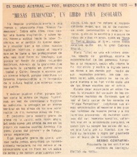 Musas femeninas", un libro para escolares