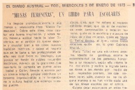 Musas femeninas", un libro para escolares