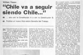 "Chile va a seguir siendo Chile..." : [entrevistas]