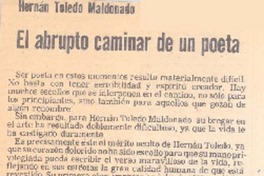 El abrupto caminar de un poeta