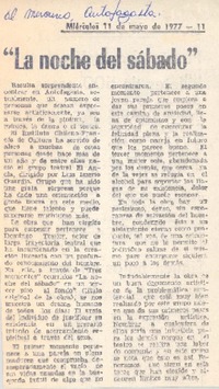 La noche del sábado".