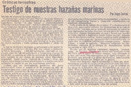 Testigo de nuestras hazañas marinas