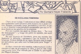 De sicología femenina
