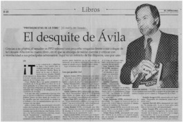 El desquite de Avila: [entrevista]