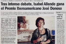 Tras intenso debate, Isabel Allende gana el Premio Iberoamericano José Donoso