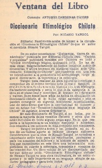 Diccionario etimológico chilote : [comentario]