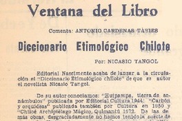 Diccionario etimológico chilote : [comentario]