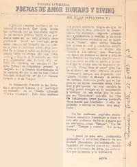 Poemas de amor humano y divino