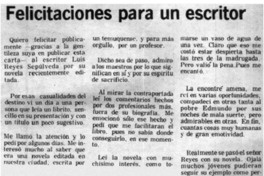 Felicitaciones para un escritor.